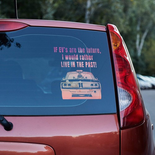 If EV's are the future, I would rather live in the past vinyl decal - Picture 6 of 110