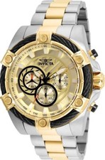 Invicta Men's Bolt Quartz Stainless Bracelet Watch Gold Tone Dial Watch 25518