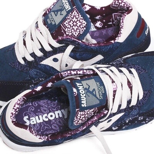 Saucony Shadow 6000 S70724-1 Northern Soul Paisley BANDANA Navy SHOES Size US 9 - Imagen 4 de 20