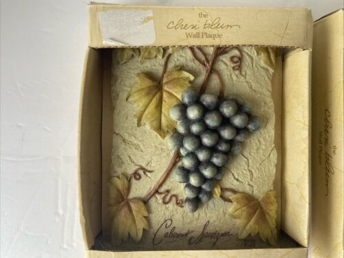 3 Cheri Blum 3D Wall Plaques - Cabernet Sauvignon - Wine Grapes Series - Picture 3 of 11