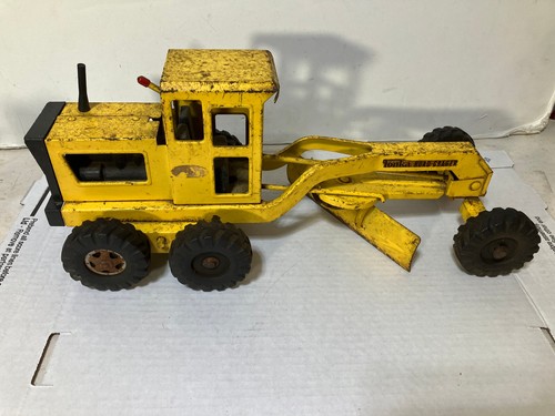 Tonka Road Grader 1960's Pressed Steel Yellow Vintage - Picture 3 of 9