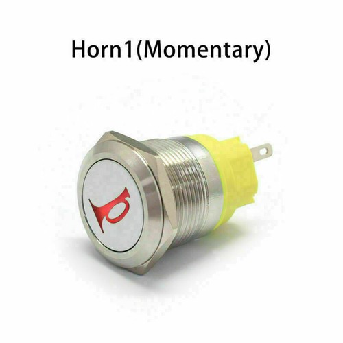 LED 19mm 12V Licht tastender Knopf Auto Edelstahl Druckschalter Metallschalter - Bild 34 von 49
