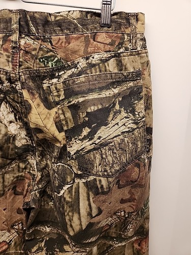 Mens Mossy Oak Break Up Infinity Camo Denim Hunting Pants Size 38x30. Excellent  - Picture 5 of 8