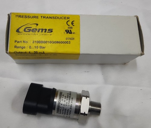 Gems 3100B0010G08600003 High Pressure Transducer (0..10 Bar) (4...20mA) 8-32V dc - Picture 1 of 8