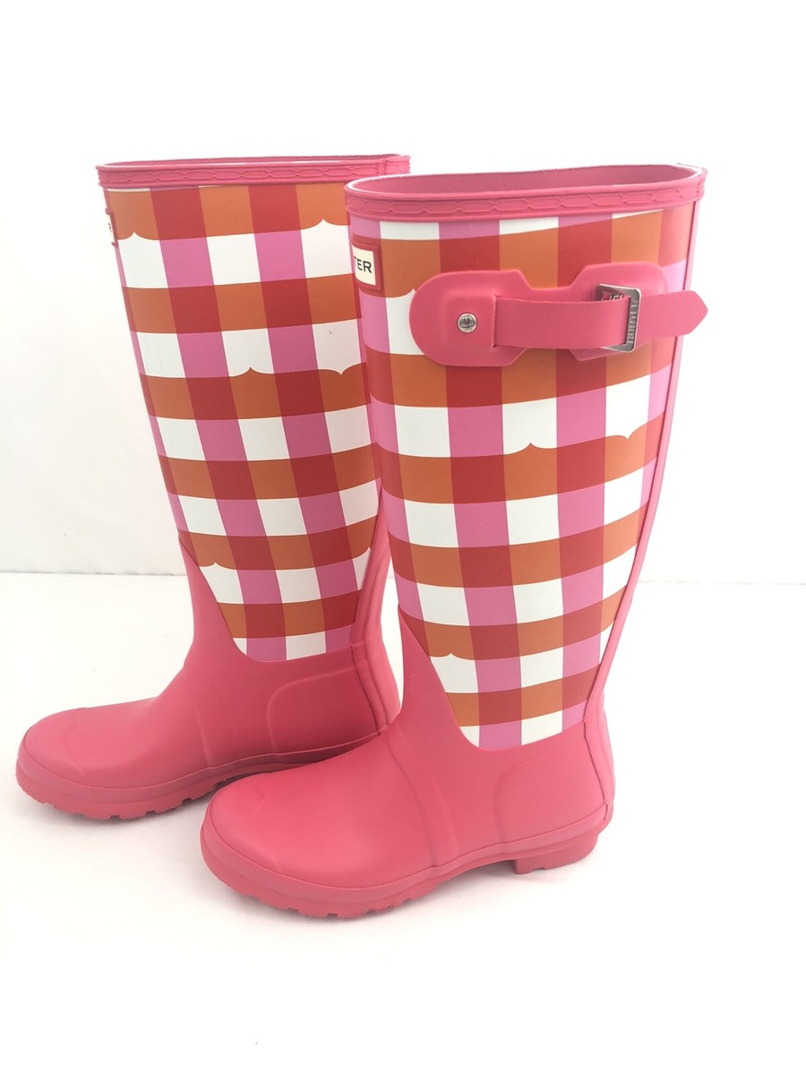 Hunter gingham boots deals