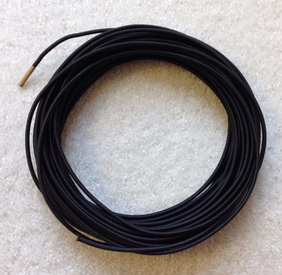 APCC USA 1/16" x 25' Bungee Cord Shock Cord Bungie Cord Marine Stretch Cord BLK