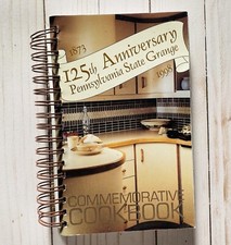 125TH Anniversary Commerative Cookbook Pennsylvania State Grange Spiral 1998 Vtg