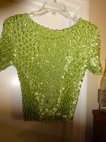 Radiance Popcorn Shirt One Size Green Short Sleeve