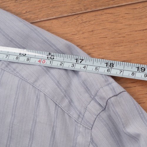 Versace Vintage Men's Pale Blue Stripe Shirt size 15 3/4 / 40 / M Medium - Picture 8 of 10