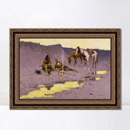 Framed Canvas Giclee Print A New Year on the Cimarron by Frederic Remington - Picture 4 of 16
