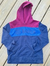 FC Barcelona Youth L Large FCB Messi Mes Que Un Club Long Sleeve Hoodie Navy Red