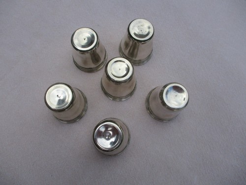 ANTIQUE FRENCH STERLING SILVER SHOT LIQUOR GOBLETS SET OF 6 BOXED XIXth CENTURY - Picture 4 of 12