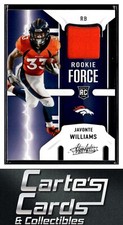 Javonte Williams 2021 Panini Absolute #RF-JWI Rookie Force Denver Broncos Jersey