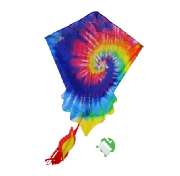 Tie-Dye Kite 25-Inch-Wide Durable Fabric EZ Clip Handle