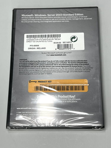 NUEVO Windows Server 2003 Microsoft Software Historial de TI CD sellado Edición estándar - Imagen 7 de 7