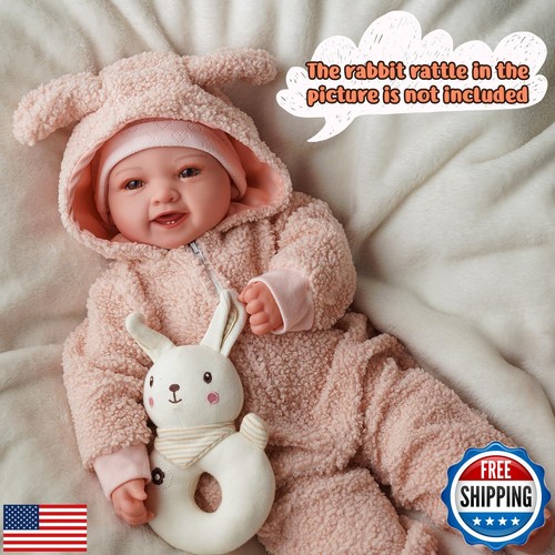 BABESIDE Baby Dolls Mia, 17inch Large Realistic Cute Soft Body Baby Doll Real - Picture 3 of 5