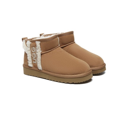 AUSTRALIAN SHEPHERD® UGG Boots Sheepskin Wool Shearling Lined Ultra Mini Darby - Picture 3 of 18