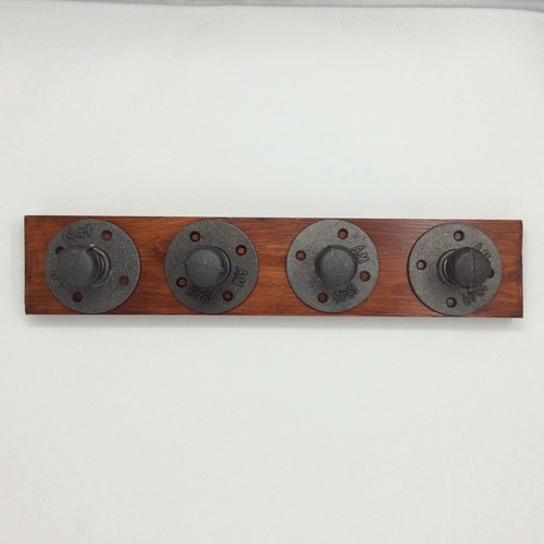 Coat hooks made from industrial galvanised iron in black.  - Picture 2 of 5