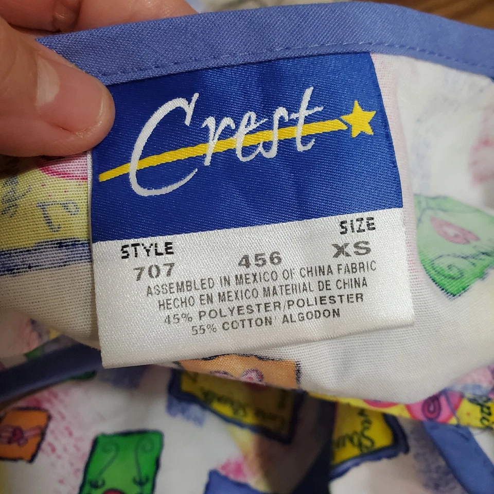 Women's Crest Scrubs Strokes Love Size XS. - Image 4 of 4