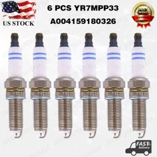 6PCS Bosch Platinum Spark Plugs YR7MPP33 A004159180326 For Mercedes Benz