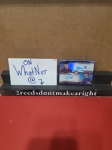 2024 Topps Chrome Olympics Paxten Aaronson Cade Cowell Dual Auto 17/25 Olympic - Picture 1 of 3