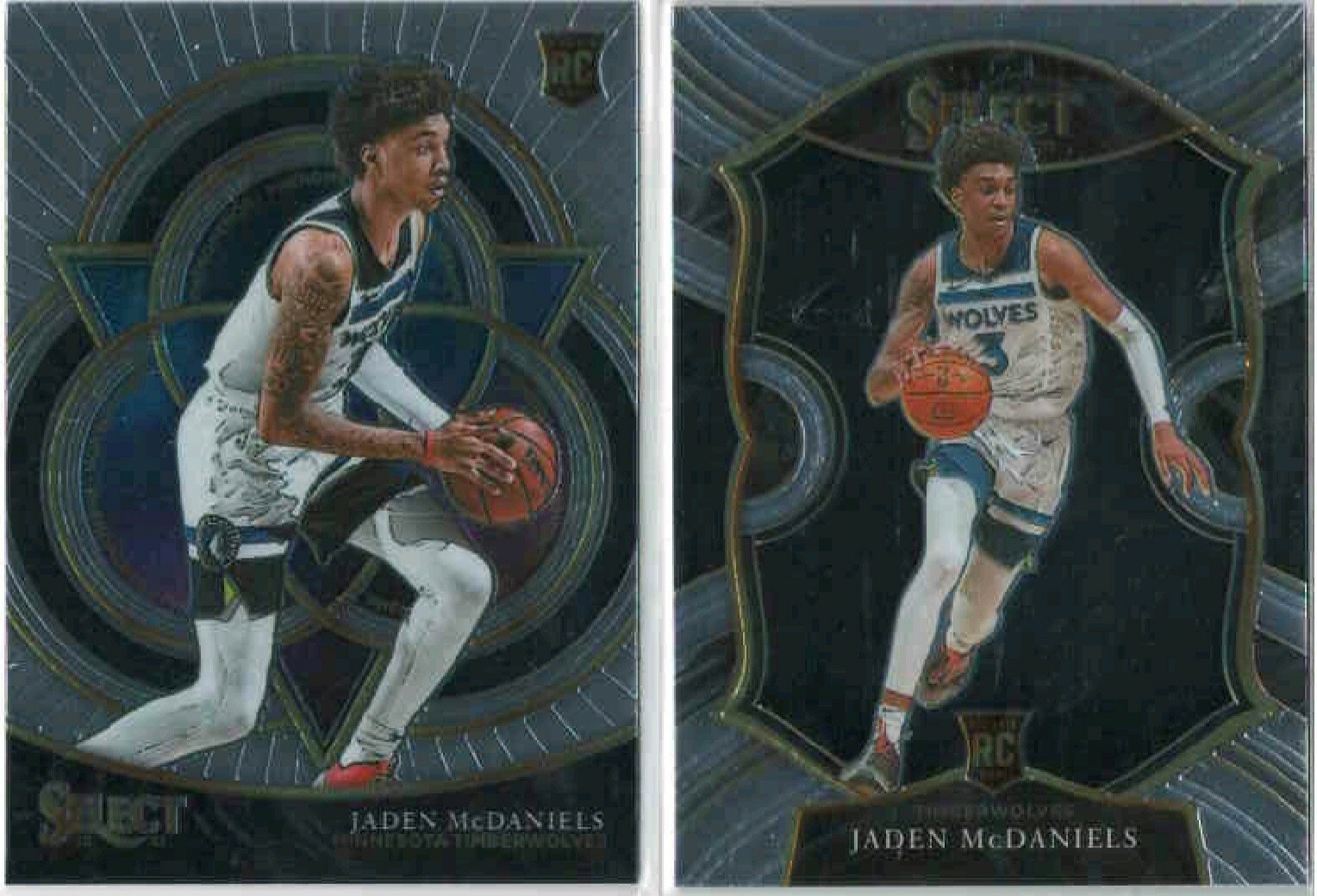 2020-21 Select 🏀 Jaden McDaniels Phenomenon + Concourse Base RC Timberwolves