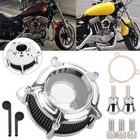 Chrome Clarity Air Cleaner Black Intake Filter For Harley Street Glide Road King