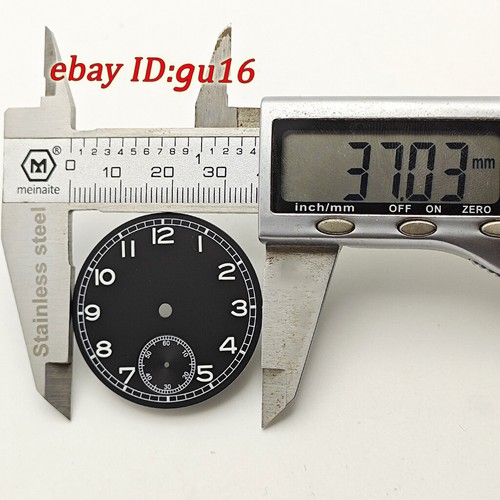 Reloj 37mm esfera negro/azul drak/blanco reloj esfera ajuste movimiento ETA6498 st3621 - Imagen 4 de 11