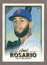 AMED ROSARIO 2018 Topps Gallery RC #105 Paper Base Rookie Card Logo Mets Indians