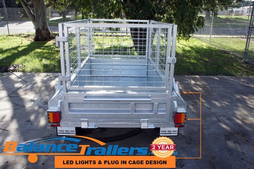 5x3 Single Axle Hot Dip Galvanised Tipper Box Trailer With 600mm Removable Cage - Picture 7 of 12