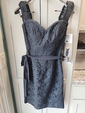 Mori Lee Charcoal Grey Style # 722 Cocktail Dress Size: US 8 (M) Length: Short