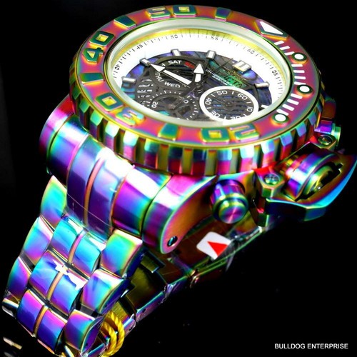Invicta Sea Hunter Abalone Iridescent Steel 58mm Swiss Chronograph Watch New - 第 10/12 張圖片