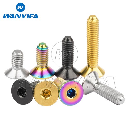 6pcs Titanium Bolts M3x6/8/10/15mm Countersunk Hex Allen Head Screws & Fasteners - Picture 5 of 11
