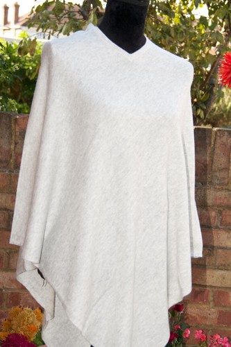 Ladies Cashmere Poncho Wrap Jumper  V-Neck One Size Cape Shawl Handmade - Picture 24 of 141