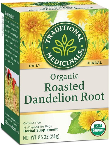 Traditional Medicinals Organic Roasted Dandelion Root Herbal Tea Tea Bags 16 - 第 1/4 張圖片