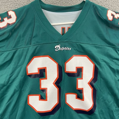 Vintage Miami Dolphins Trikot Erwachsene Gr. 52 Abdul Jabbar Reversible NFL 90s Sport - Bild 4 von 12