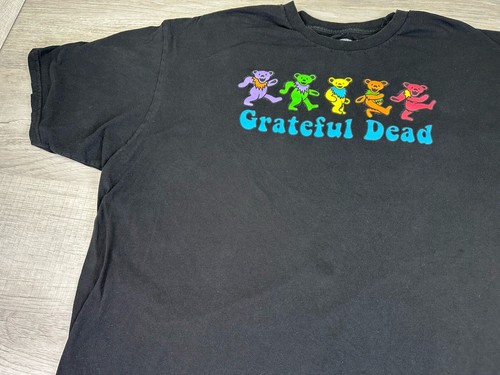 Grateful Dead Shirt Rainbow Bear Logo Black 100% Cotton Mens 3XL - Picture 7 of 19