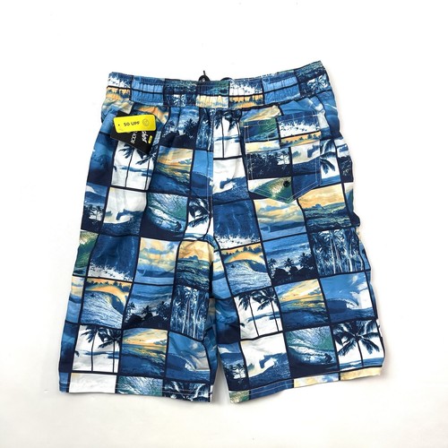 Body Glove Board Swim Trunks 50 UPF Blue Tropical Shorts Bermuda Boys XL 18 - Picture 8 of 9