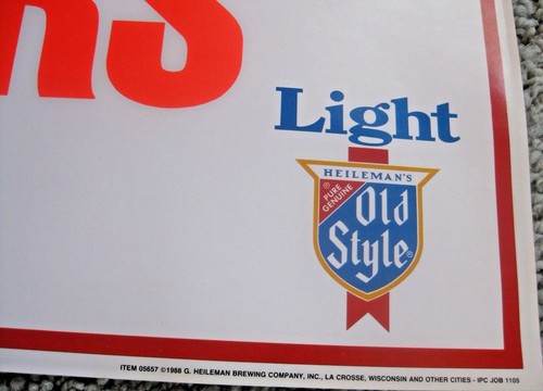 NOS VINTAGE 1988 OLD STYLE BIRRA POSTER INSEGNA BENVENUTO CACCIATORI ~ L@@K ~ - Foto 2 di 2