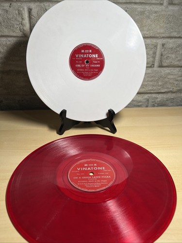 Lot Of (2) M&K Vinatone 78s Russell Bice, Detroit Skating Rink Supply - Imagen 2 de 4