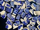 Broken China Mosaic Tiles Blue & White ~ Blue Willow ~ 110+ pieces
