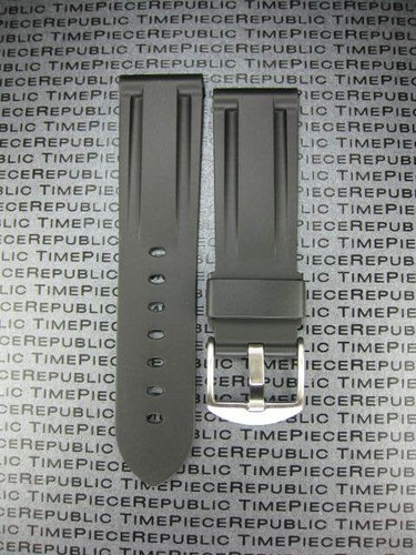 24mm PU Rubber Diver Band Tang Buckle Strap Black Brown Orange for PANERAI x1 - Picture 2 of 48