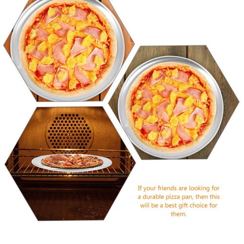 Pizzablech Metall Pizzablech Mit Löchern Backblech Pizzablech - Bild 12 von 12