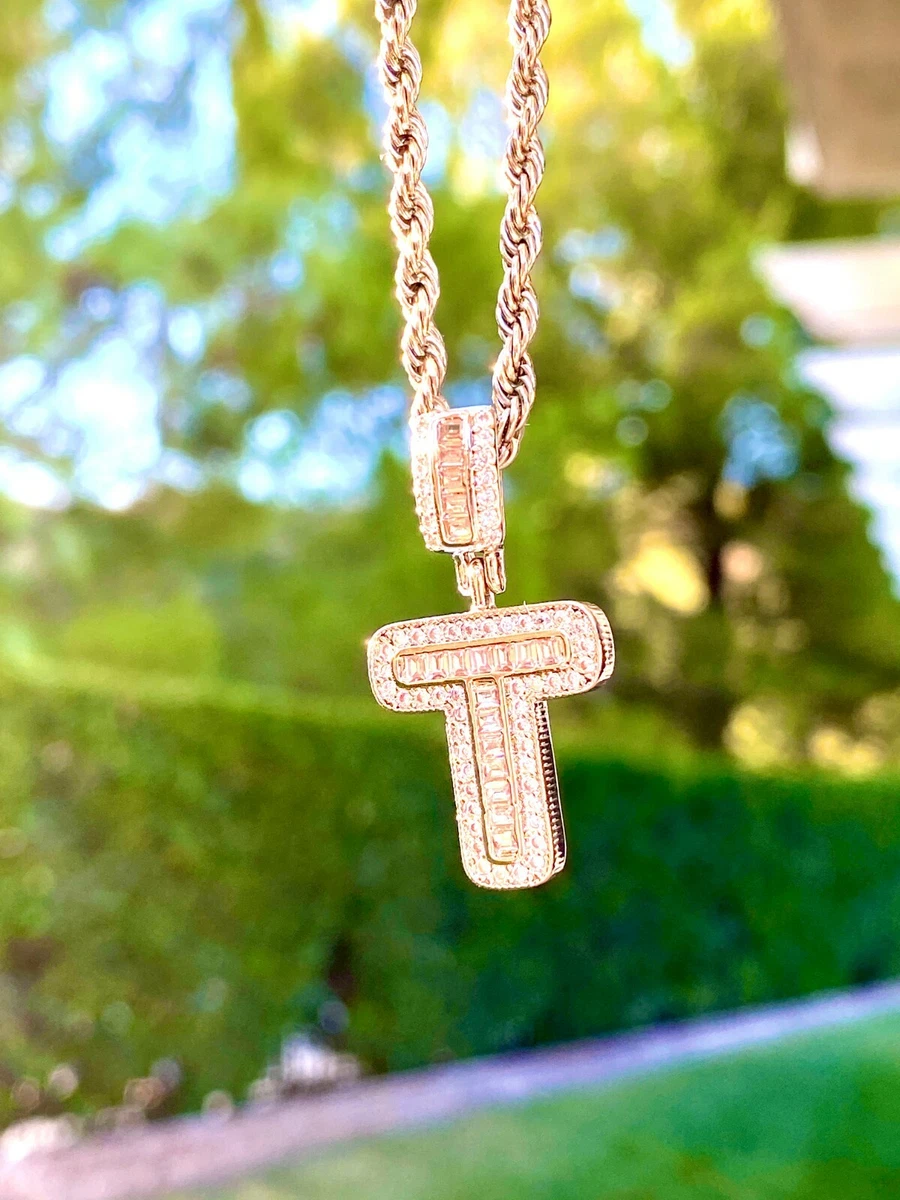 Letter t on sale necklace for guys