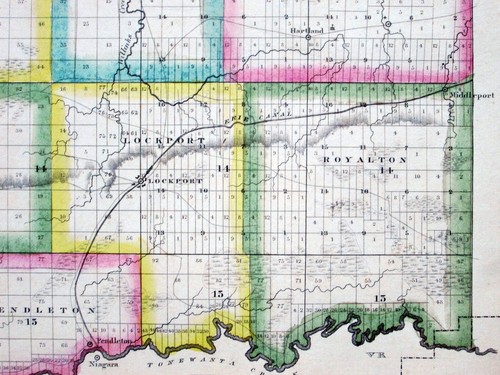 1829 NIAGARA COUNTY, NY * DAVID BURR Copperplate Handcolor ORIGINAL! - Picture 3 of 6