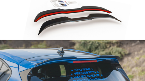 Spoiler Ala Extension V2 Maxton Design Nero Lucido Abs Per Ford Focus Mk4 St - Foto 1 di 8