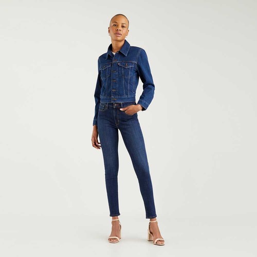 Levis 721 High Rise Skinny Womens W27 X L30 Hypersoft Blue Wash Denim Jeans - Picture 3 of 9