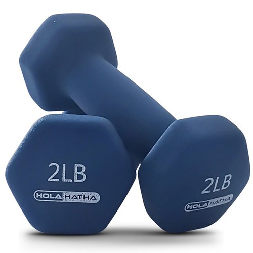 HolaHatha Neoprene Dumbbell Free Hand Weight Set w/ Rack (Open Box) - Picture 11 of 11