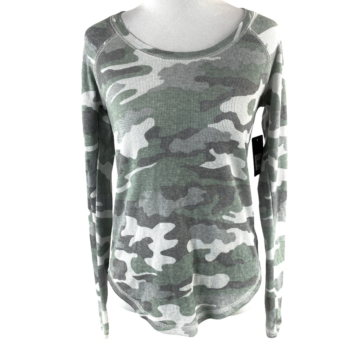 Lucky Brand Women's Long Sleeve Camo Print Thermal Top Size XS