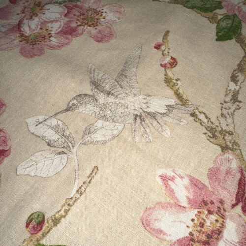 EDINBURGH WEAVERS FABRIC Song Bird COLOUR: Stone 80cm x 140cm - Picture 3 of 7